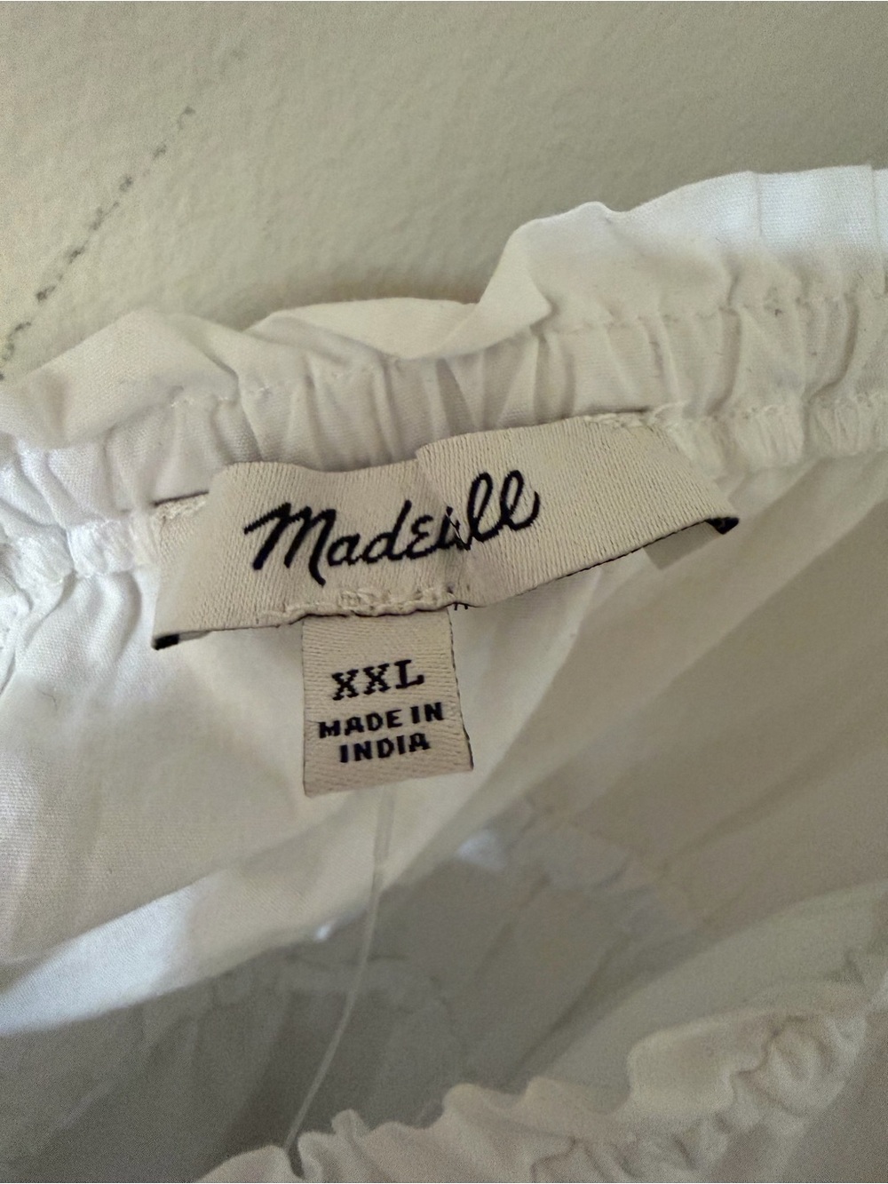 Madewell White Poplin Sophia Peplum tank top eyelet size xxl